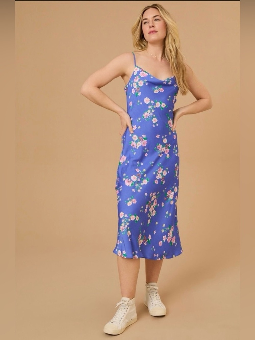 Altar'd State Mayra Floral Midi Dress Large